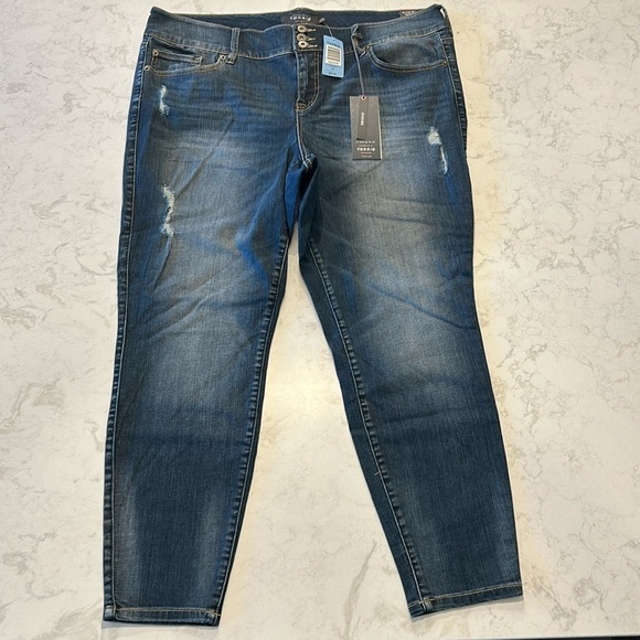 Torrid Premium Stretch Jegging Blue Spell Distressed Women’s Size 23 NWT - Picture 1 of 16